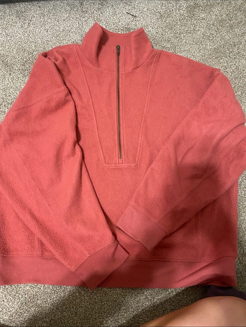 Universal Thread Men's Coral Zip-Up Fleece Pullover
